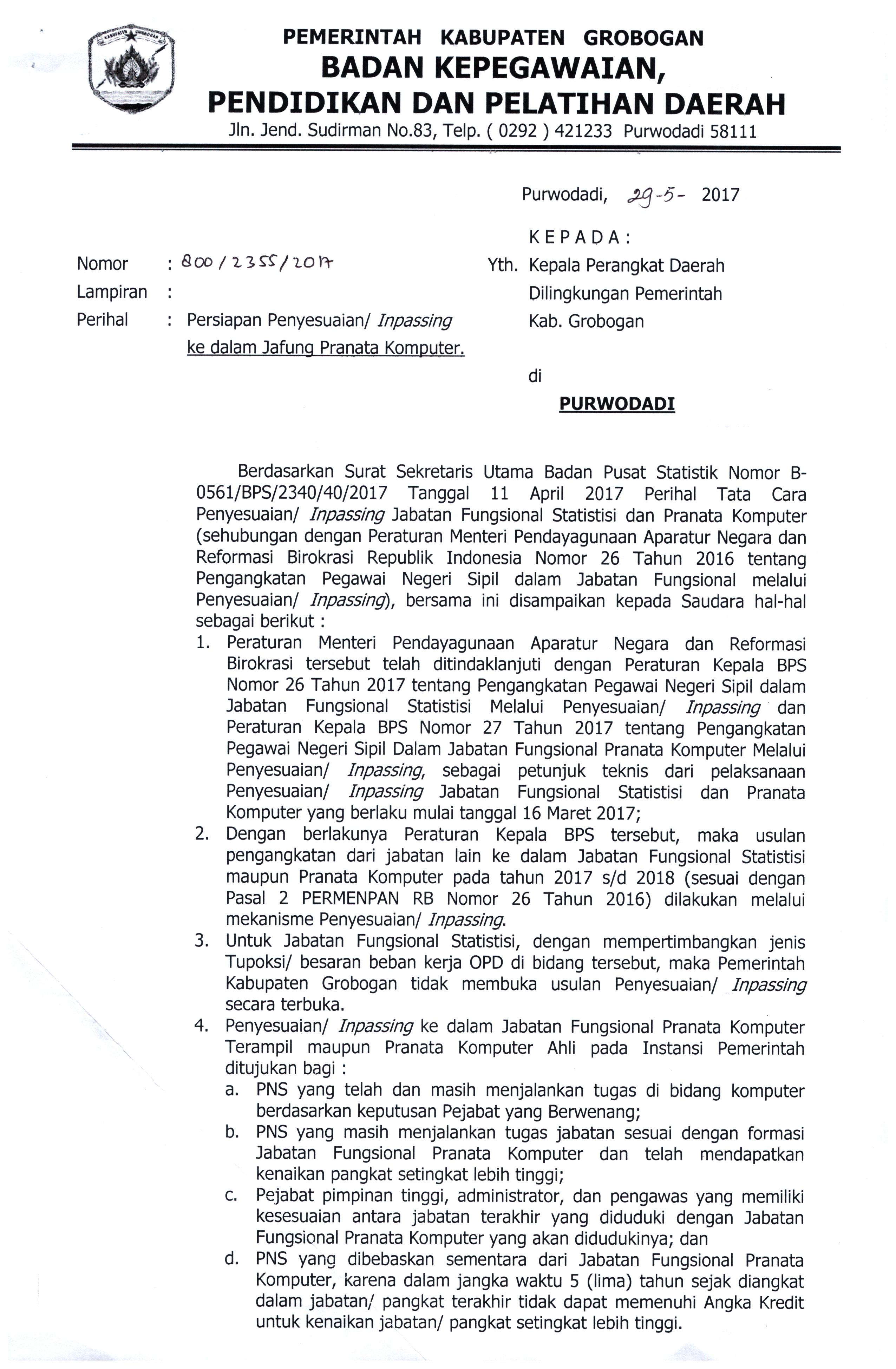 INPASING PRANATA KOMPUTER STATISTIK